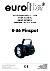 EuroLite E-36 Pinspot Manual Del Usuario