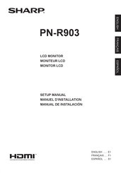 Sharp PN-R903 Manual De Instalación