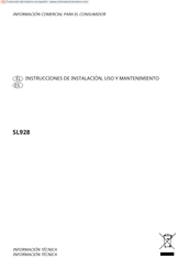 Dake SL928 Instrucciones De Instalación, Uso Y Mantenimiento