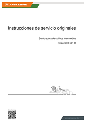 Amazone GreenDrill 501-H Instrucciones De Servicio Originales