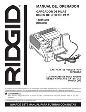 RIDGID 140315001 Manual Del Operador