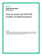 Hewlett Packard HPE R18000 DirectFlow Guía De Usuario