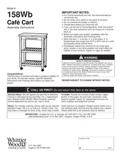 Whittier Wood Furniture 158Wb Instrucciones De Montaje