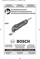 Bosch MX30E Instrucciones De Funcionamiento Y Seguridad