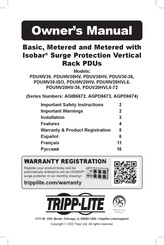 Tripp-Lite PDUMV20HVL6 Manual Del Propietário