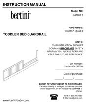 Bertini DA1805-5 Manual De Instrucciones