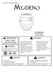 MODENO OFG609LP Manual De Instrucciones