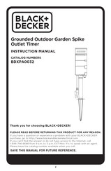 Black and Decker BDXPA0032 Manual De Instrucciones