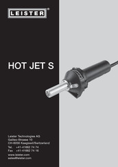 Leister Hot-Jet S Manual De Instrucciones