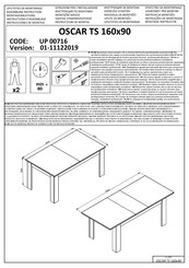 BUT OSCAR TS 160x90 Instrucciones De Montaje