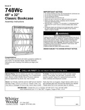 Whittier Wood Furniture 748Wc Instrucciones De Montaje