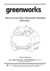 GreenWorks GPW1804 Manual Del Propietário