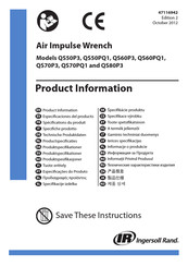 Ingersoll Rand QS60P3 Especificaciones Del Producto