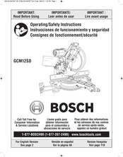 Bosch GCM12SD Manual Del Usuario