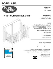 DOREL ASIA Baby Relax DA7793B4 Instrucciones De Montaje