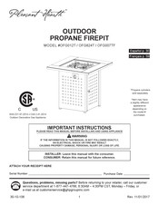 Pleasant Hearth OFG012T Manual De Instrucciones