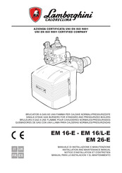 Lamborghini Caloreclima EM 16-E Manual Para La Instalacion Y El Mantenimento