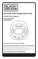 Black and Decker BDXPA0023 Manual De Instrucciones