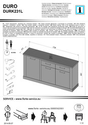 Forte DURK231L Montaje