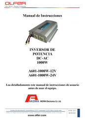 Olfer A601-1000W-24V Manual De Instrucciones