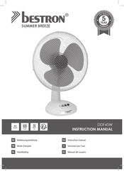 Bestron SUMMER BREEZE DDF45W Manual Del Usuario