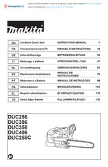 Makita DUC306ZB Manual De Instrucciones