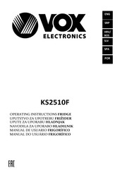 VOX electronics KS2510F Manual De Usuario