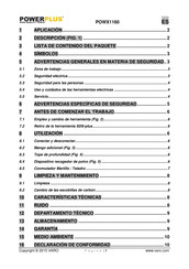 Powerplus POWX1160 Manual De Instrucciones