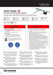 GE Arize Factor HORT161 Guia De Instalacion