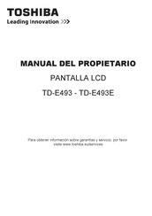 Toshiba TD-E493E Manual Del Propietário