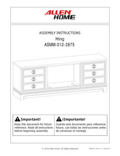 Allen home Ming ASMM-012-2875 Instrucciones De Ensamblaje