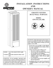 Empire Heating Systems GWT-50-2 RB Instrucciones De Instalación Y Manual Del Propietario