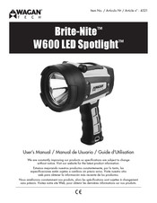 Wagan Tech Brite-Nite W600 LED Spotligh Manual De Usuario