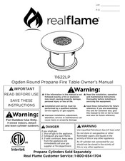 RealFlame 11622LP Manual Del Propietário