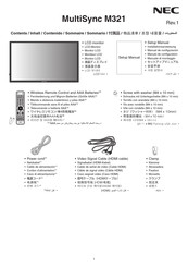 NEC MultiSync M321 Manual De Instrucciones