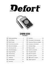 Defort DMM-600 Instrucciones De Servicio