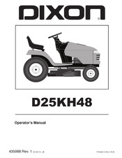 Dixon D25KH48 Manual Del Operador