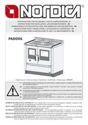 Nordica PADOVA EN12815 Instrucciones Para La Instalación, El Uso Y El Mantenimiento