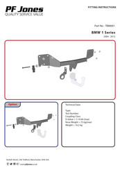 PF Jones TBM001 Instrucciones De Montaje