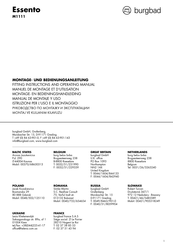 burgbad Essento M1111 Manual De Montaje Y Uso