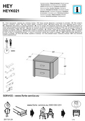 Forte HEY HEYK021 Instrucciones De Montaje