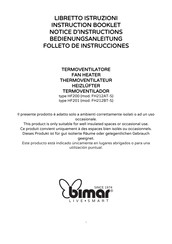 Bimar FH212AT-S Folleto De Instrucciones