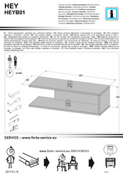 Forte HEY HEYB01 Instrucciones De Montaje