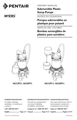 Pentair MYERS MS50PV1 Manual Del Usuario