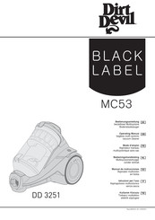 Dirt Devil BLACK LABEL MC53 Manual De Instrucciones