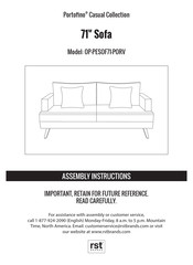 rst brands Portofino Casual Collection OP-PESOF71-PORV Instrucciones De Montaje