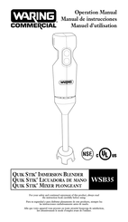 Waring Commercial Quik Stik WSB35 Manual De Instrucciones