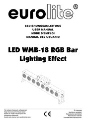 EuroLite LED WMB-18 RGB Bar Manual Del Usuario