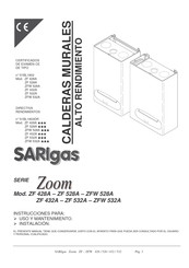 SARIgas Zoom ZFW 532A Uso Y Mantenimiento