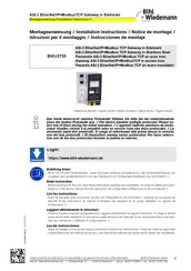 bihl+Wiedemann BWU3735 Instrucciones De Montaje